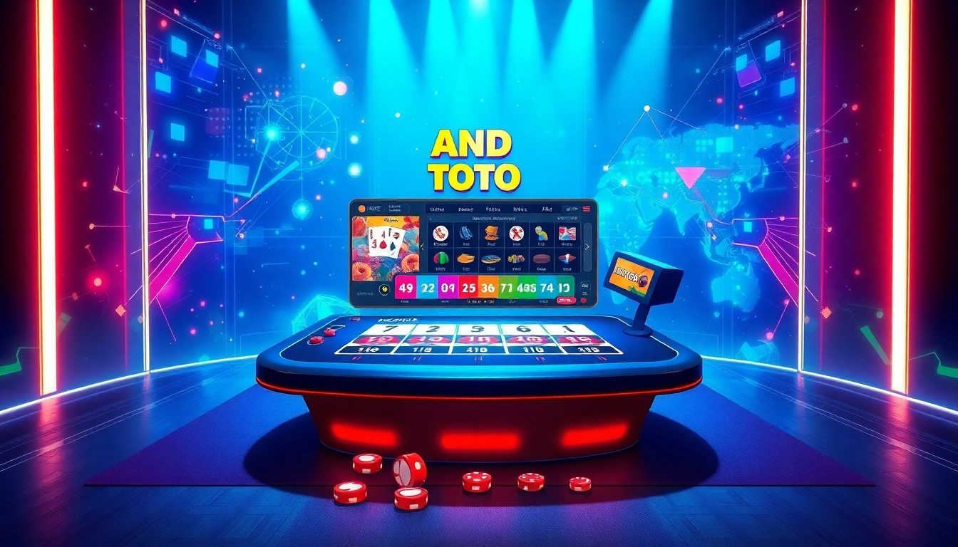 Menggambarkan pengalaman menarik bandar toto dengan antarmuka perjudian online yang dinamis.