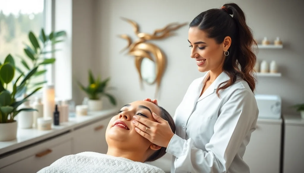Boost your practice with Esthetician Marketing Ideas showcased in a bright spa with a professional esthetician.