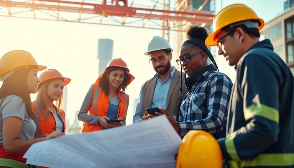 Engaged professionals in construction advocacy carolinas discussing project plans collaboratively.