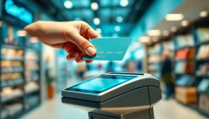 카드깡 거래를 위한 신용카드를 사용하는 손의 클로즈업 이미지