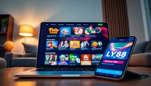 Exclusive promotions with fly88 code on a vibrant online gambling interface.