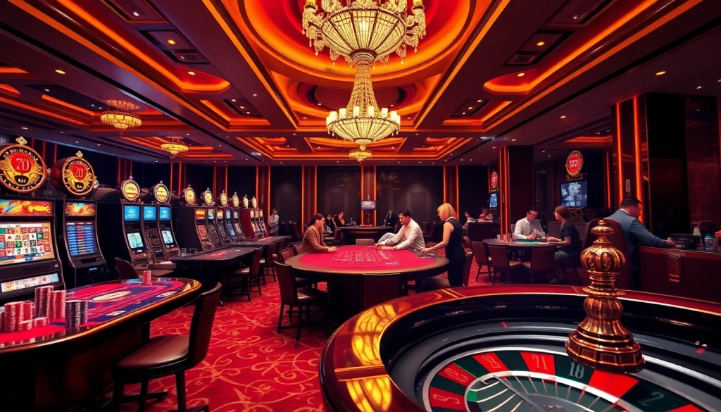 s88 vip players betting big at luxurious casino tables with vibrant slot machines.