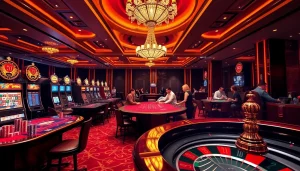 s88 vip players betting big at luxurious casino tables with vibrant slot machines.