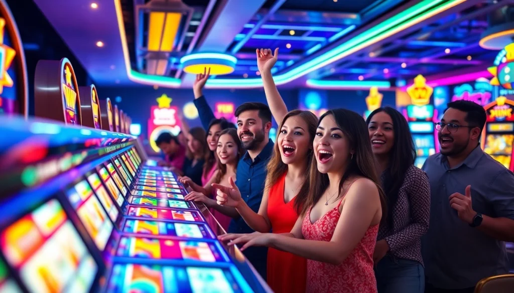 Walettoto menawarkan pengalaman permainan slot online yang mengasyikkan dengan pemain yang merayakan kemenangan.