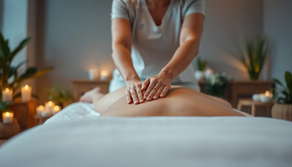 마사지로 편안한 힐링을 제공하는 전문 테라피스트의 모습