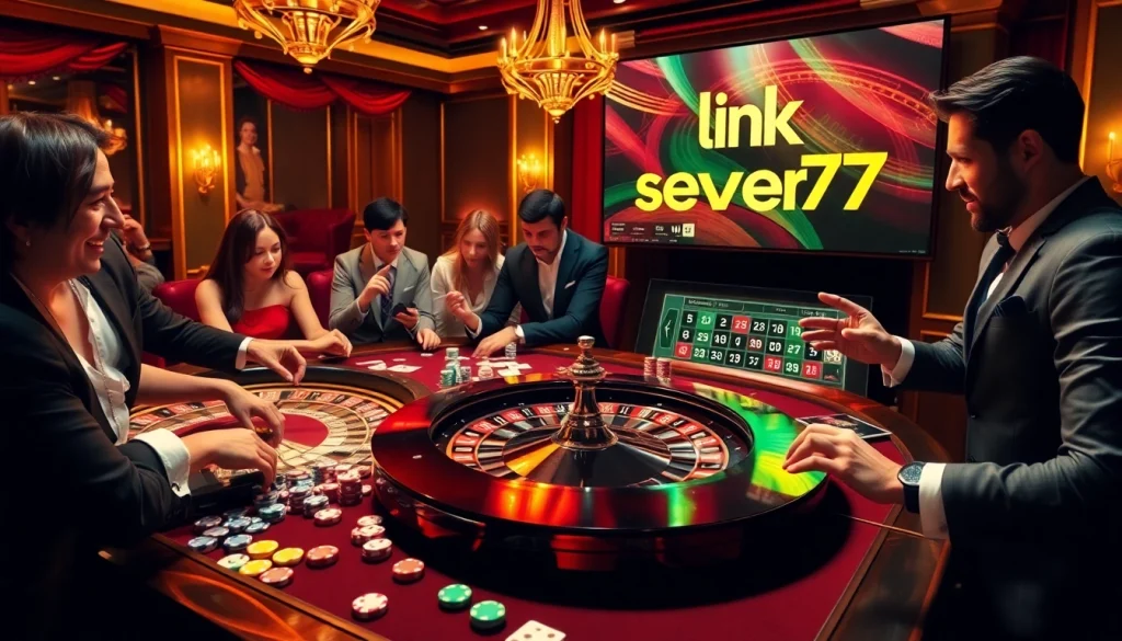Experience high-stakes gaming at link seven77 with vibrant casino tables and lively players.