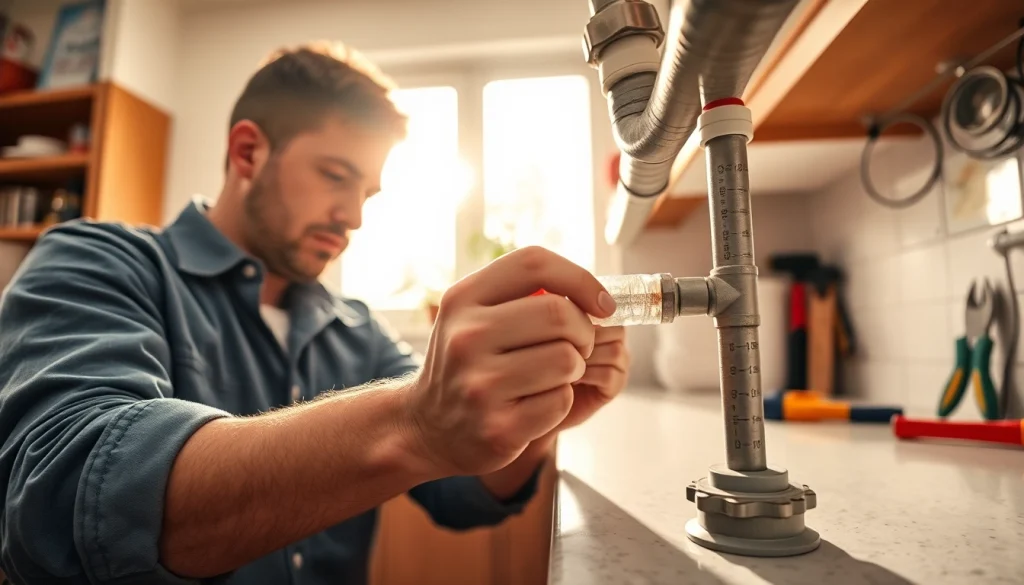 Whole House Repiping Brandon FL, plumbing expert effectively installing new PEX piping.