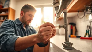 Whole House Repiping Brandon FL, plumbing expert effectively installing new PEX piping.