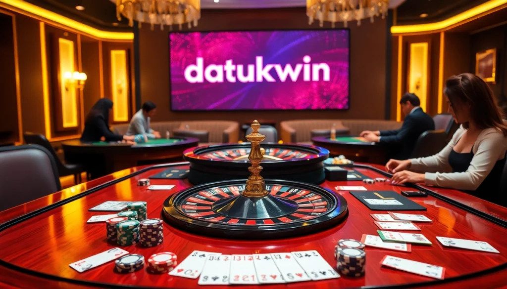 Memikat pemain di meja kasino mewah, menampilkan sensasi perjudian datukwin.