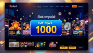 Permainan slot deposit 1000 terbaik dengan antarmuka yang menarik dan warna cerah.