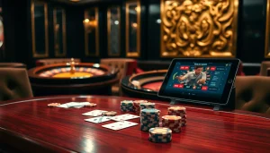 Engaging players at the RR 88 casino table with vibrant chips and cards.