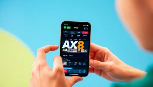 Trải nghiệm giao diện động của ứng dụng AX88 trên điện thoại thông minh, làm nổi bật các tùy chọn cược hấp dẫn.