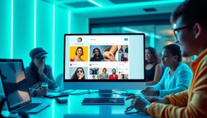 Dynamic workspace illustrating onlyfans reverse image search on a futuristic interface.