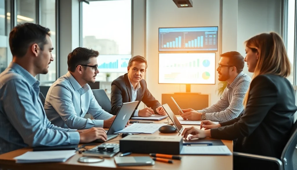 Analyze data for competitive intelligence in a collaborative office setting with diverse professionals.