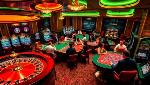 Experience the thrill of gambling at https://five88bc.com/ with vibrant casino visuals featuring roulette and poker.