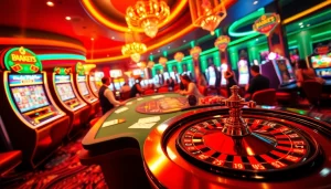 Experience thrilling moments at the hidden wiki casino with poker tables and vibrant slot machines.