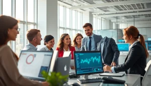 zirvegrupbilgisayar teknolojik hizmet ekibinin modern ofiste çalışırken görüntüsü