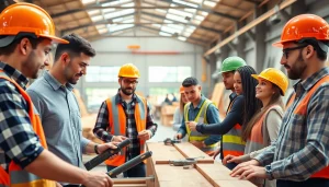 Enhance construction workforce development through hands-on training and teamwork in a workshop.