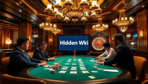The hidden wiki inspires thrilling poker action at a luxurious casino table with vibrant chips and cards.