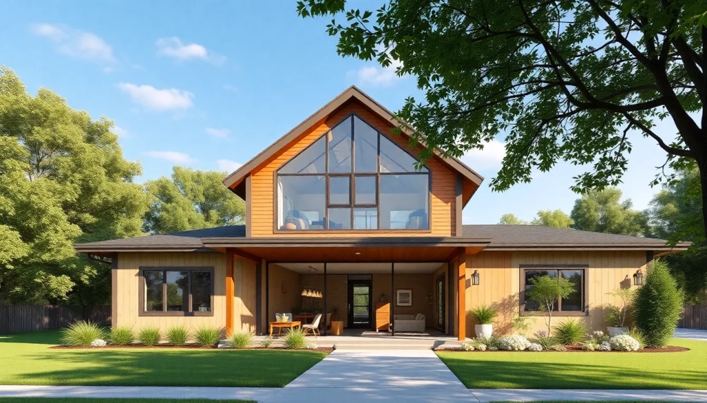 Canton Attached ADU featuring a contemporary design with warm tones and inviting greenery.