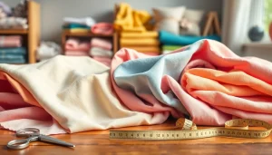 Stof voor naaien beginners perfect uitgestald op een werktafel.