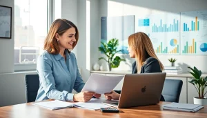 Profesjonalne otoczenie w Biurze Rachunkowym, gdzie Marzena Owczarzak pomaga klientowi.