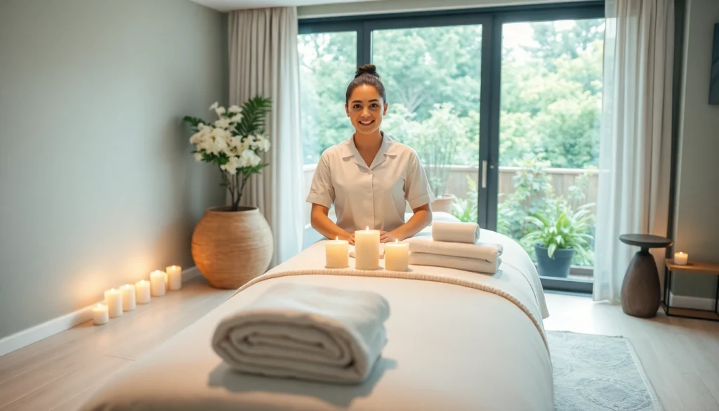 수원출장마사지 서비스를 홍보하는 편안한 마사지 치료 장면.