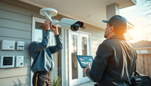 Instalación de Alarmas de Seguridad por un técnico en un entorno doméstico moderno, que transmite profesionalidad y fiabilidad.