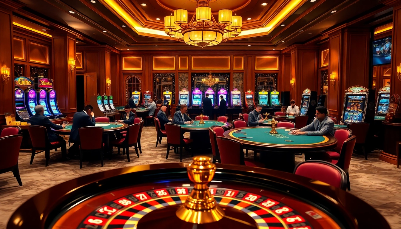 Vivez l'excitation du meilleur casino en ligne avec des jetons de poker et une roue de roulette tournante dans un cadre luxueux.