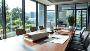 Showcase of a family holding Luxembourg in a modern boardroom highlighting professionalism and collaboration.