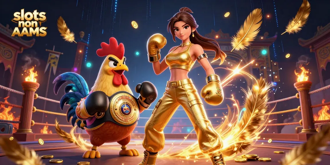Gira i rulli delle slots non AAMS mentre sei circondato da elementi di casinò vivaci e illustrazioni dinamiche.