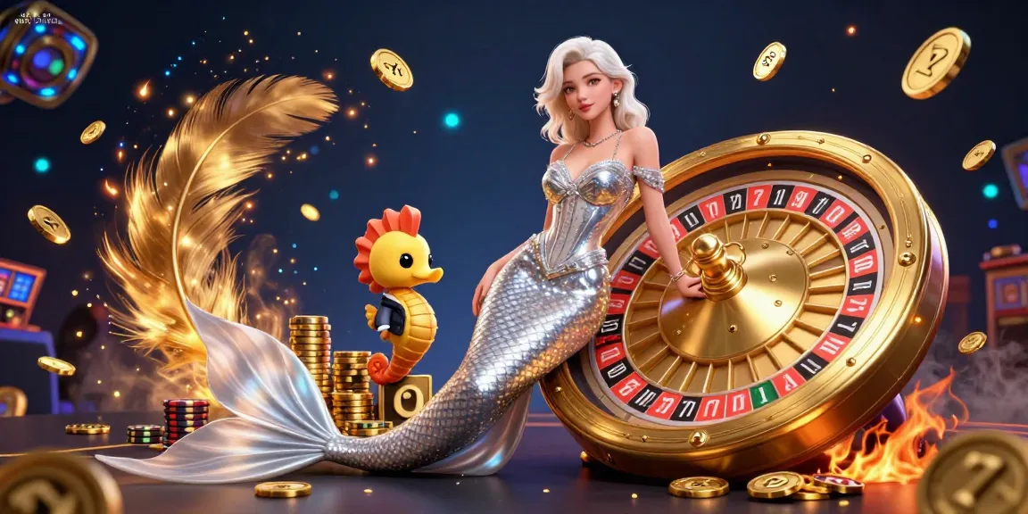 Vinci emozionanti jackpot alle slot non AAMS con un'illustrazione vivace a tema casinò che presenta una sirena glamour.