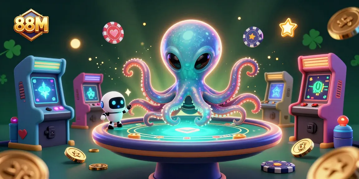 Engage in thrilling gameplay with 88M's colorful casino elements and characters.