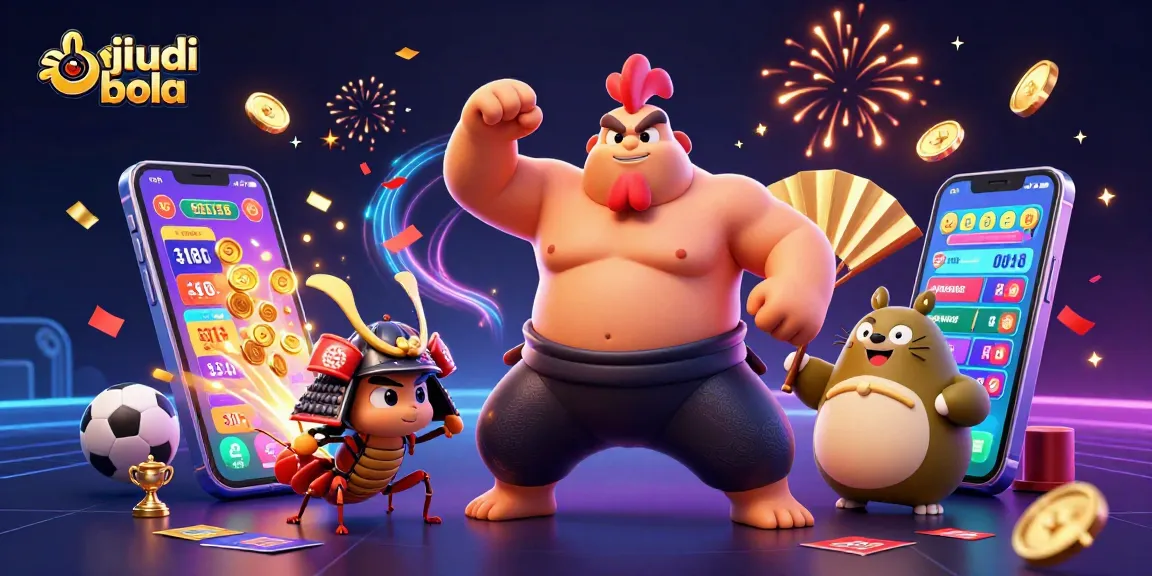 Win big at situs judi bola with dynamic sports betting elements and vibrant characters.